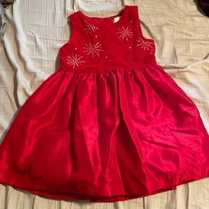 Red dress with snowflakes 3T